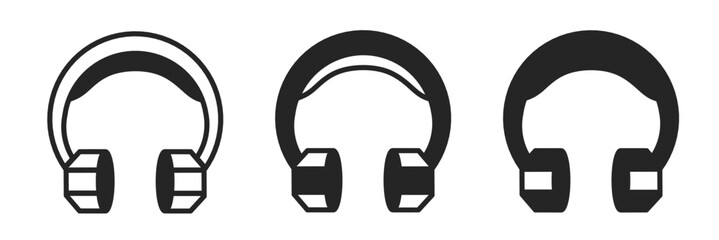 Headset icon on white background. Vector logo headset illustration.