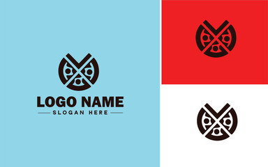 Pizza restaurant icon Pizzeria Pizza joint Pizza parlor flat logo sign symbol editable vector