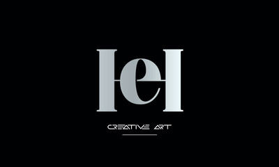 HE, EH, H, E abstract letters logo monogram
