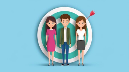 Naklejka premium Understand your target audience to boost engagement and tailor experiences that resonate with their needs.
