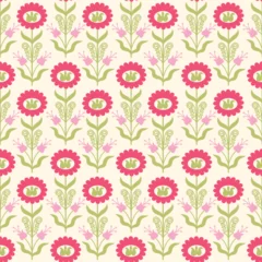 Seamles pattern - flowers and leaves in beige bakcground. This is part of suzani carpet - traditional textile product in Uzbekistan. 