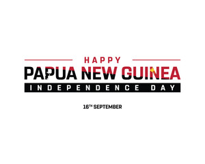 Happy Papua New Guinea Independence Day Design, Papua New Guinea, Vector illustration of Independence Day of Papua New Guinea on white background, 16th September