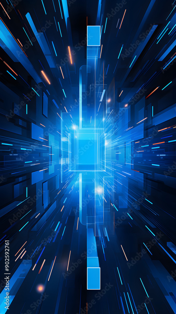Wall mural digital technology internet abstract graphic poster background