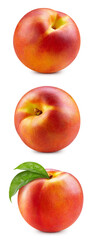 Peach isolated on white background