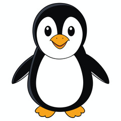 cute penguin animal cartoon icon isolated