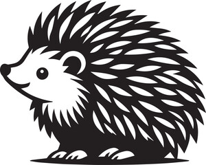 hedgehog vector silhouette logo icon