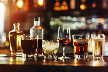 A Vibrant Evening Gathering With Refreshing Drinks and Lively Conversations at the Local Bar