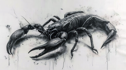 A Black Scorpion. Ink and Venom