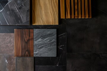 A Harmonious Arrangement of Natural Materials in a Modern Interior Design Setting