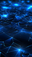 Obraz premium Digital technology blue light lines 3d abstract graphic poster background