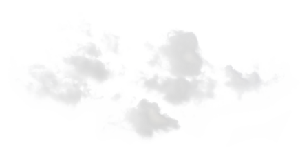 Isolated PNG cutout of white cloud 