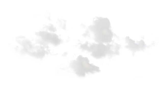Isolated PNG cutout of white cloud 