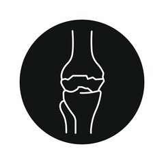 Arthritis line black icon. Human disease sign for web page, mobile app,