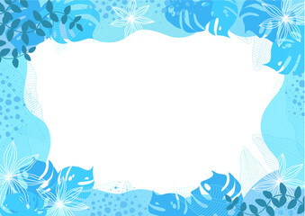 Background nature freehand Leaf background. Leaf nature style with space for text - design for  background social media, postcards, poster, business card, flyer, brochure other.