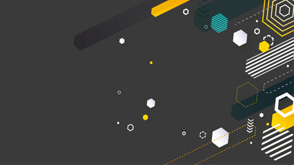 Obraz premium geometric background. Dark grey pattern