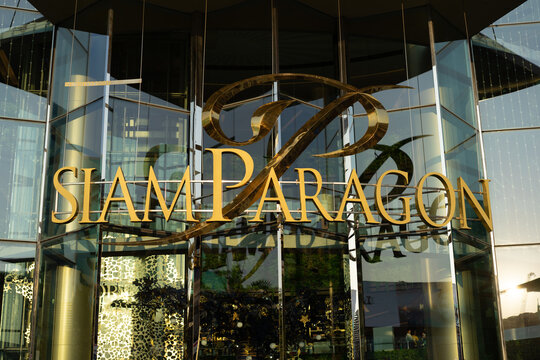 Bangkok, Thailand - 29 Dec, 2019: Local people, passengers, tourists and travelers walk all around the Paragon (Thailand luxury department store) event area in New Year period at Bangkok, Thailand.