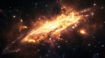 Background image of bright stars in astronomy Nebulae, constellations, and a bright, sparkling galaxy Background of brilliant stars in astronomy, Generative AI.