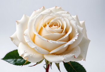 white rose white background high resolution high details vibrant