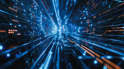 Naklejka premium abstract Binary Data Software Programming Code Background , abstract communication, innovation future tech data, internet netwok. 3d rendering