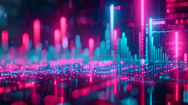 Stock price exchange monitor graph broker finance growth ar ai trend algorithm investment portfolio drop price analysis profit buy sell cryptocurrency crypto business financial glowing background