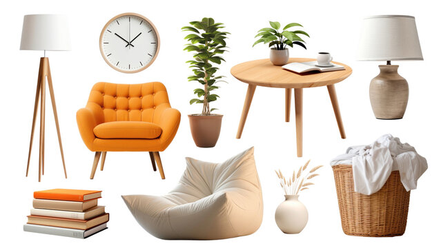 Home decor items png cut out set