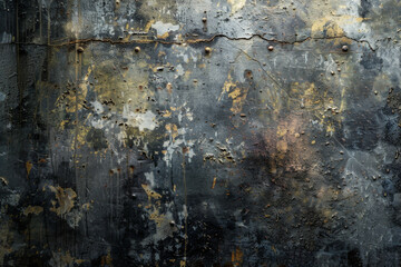 Fototapeta premium Aged metal surface with rust and scratched grunge texture