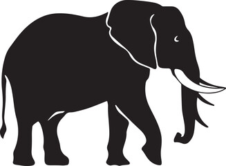 A bolder Elephant shilhouette Illustration vector .