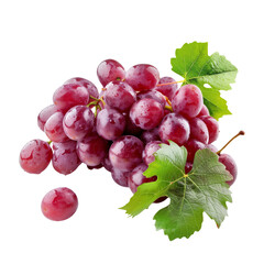 Red Grapes with leaf
