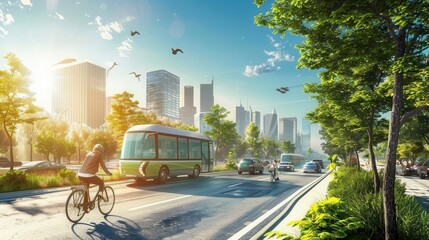 Green Mobility. Sustainable transport concept