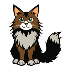 Fototapeta premium Persian cat - isolated vector illustration