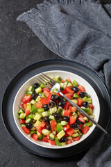 Turkish Shepherd Salad, Coban Salatasi in a bowl
