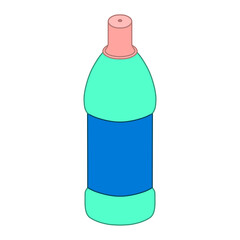 キッチンブリーチなどのプラスチックのボトル