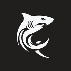 minimalist shark logo