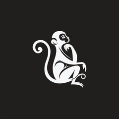 minimalist monkey logo