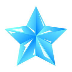 Decorative blue big star, a star that is always needed by everyone