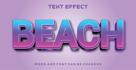 Obraz premium Beach editable text effect