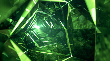 "Green Geometric Vortex"