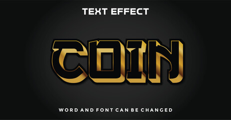 Coin editable text effect