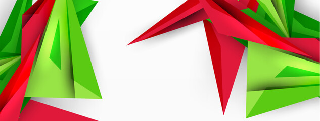 Minimal geometric abstract background. Low poly dynamic triangle design. Trendy techno business template for wallpaper, banner, background or landing