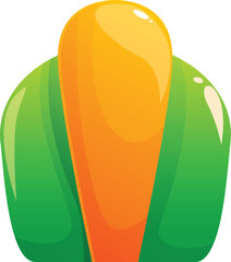 Abstract shape with a glossy finish, evoking a sense of modernity and playfulness