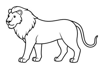 Lion line art illustration Design Concepts