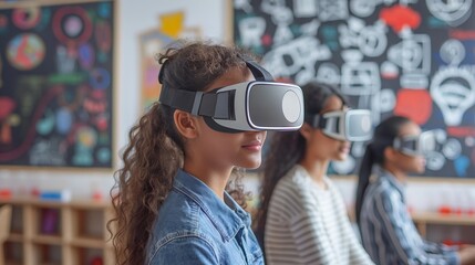 Students Immersed in Biology Lesson Using Virtual Reality Technology in a Modern Classroom