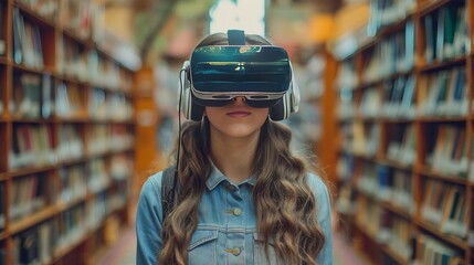 A Young Student Explores Chemistry Through Virtual Reality In A Modern Classroom