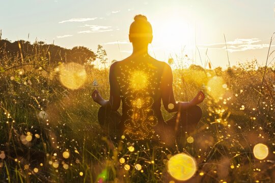 meditating with solar plexus chakra opening