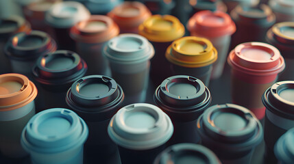 Colorful Coffee Cups.