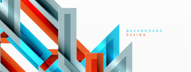 Line zig zag dynamic geometric abstract background. Colorful lines with shadow and light effects, various routes concept. Vector Illustration For Wallpaper, Banner, Background, Card