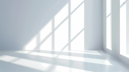 Fototapeta premium White abstract background with blurred light, can be used as e-commerce display stand