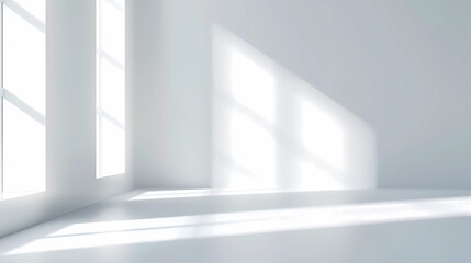Fototapeta premium White abstract background with blurred light, can be used as e-commerce display stand