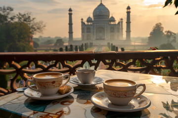 Breakfast with coffee Near Taj Mahal