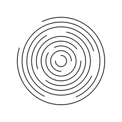 Ripple circle, broken concentric circle vector icon